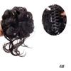 Peruca de bola falsa grampo de cabelo feminino anel de cabelo de barba longa peruca fofa para coque bolsa de peruca cabeça de trás anel de peruca de flor de botão de barba de dragão