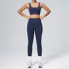 Traje Deportivo Nuevo para Correr Europeo y Americano para Mujer Moldeador Corporal y Abdominal Traje de Yoga Dos Piezas Alta Elasticidad Traje de Fitness Color Piel