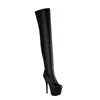 Botas altas hasta la rodilla con plataforma de estilo europeo y americano y tacones de aguja, botas sexys para mujer para discoteca y pole dance, envío transfronterizo