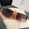 Nuevas Gafas de Sol Cuadradas sin Montura Cabeza de Leopardo Mujer Moda Y2K Gafas de Sol Personalizadas Gafas de Sol para Hombre Transfronterizas Europeas y Americanas