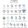 Colgante de cristal directo de fábrica, venta al por mayor, cuentas de vidrio en forma de amor, pendientes, collar de mariposa, accesorios Aurora