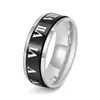 Anillo Giratorio de Acero de Titanio a la Moda con Números Romanos Pulsera para Estudiante Joven Artístico para Hombre a la Moda Anillo Creativo y Cool para Hombre