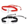 Cuerda de mano tejida a mano de acero inoxidable con cruz de color múltiple de estilo simple transfronterizo, cadena de pulsera tejida para pareja, en stock, venta al por mayor