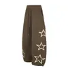 Pantalones cargo de cinco puntas con múltiples bolsillos para hombre, diseño trendy de alta costura, pantalones anchos holgados de talla grande