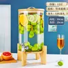 Botella de Vino de Vidrio Resistente a Altas Temperaturas con Grifo Barril de Bebidas Comercial de Autoservicio Lata de Jugo de Frutas Frías Contenedor de Barril de Cerveza Cola