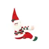 Nuevos Clips para Cortinas de Papá Noel y Muñeco de Nieve con Velcro, Soportes de Cortina Navideños Tejidos Rojos y Verdes, Decoraciones para el Hogar
