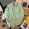 Camisa de manga corta para hombre, verano, delgada, color liso, casual, de marca moderna, elegante y fresca, camisa de cinco puntos, chaqueta de verano, moderna