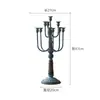 Candelabro de Hierro Vintage Estilo Medieval, Restaurante Estilo Americano, Hotel Estilo Francés, Decoración Romántica para Cena a la Luz de Velas, Accesorios para Fotos