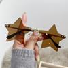 Gafas de sol de estrella de cinco puntas sin marco, de moda transfronteriza, AliExpress. Divertidas gafas de sol navideñas de moda, gafas punk con personalidad.