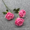 3 Cabeças de Flores Artificiais Rosa Princesa Austin para Salão de Cerimônia de Casamento Arranjo Floral de Teto Decoração de Casa Lichia
