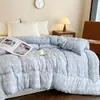 Tipo A, estilo minimalista, algodón lavado, tejido cepillado, relleno de edredón simple, engrosado para invierno, adecuado para primavera y otoño, compra al por mayor para regalos de dormitorio