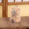 Capibara Flocado Accesorios de Resina Llavero Hecho a Mano Creativo Colgante para Mochila Decoración