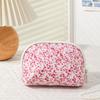 Nueva Bolsa Cosmética Semi-circular Floral de Alto Valor Transfronteriza Portátil Multifuncional para Viaje Bolsa de Lavado para Cuidado de la Piel