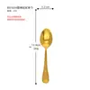 Colher Elegante de Aço Inoxidável, Colher de Mesa de Aparência Nobre, Colher Doméstica para Comer, Colher de Sopa, Colher Espessada, Colher de Sobremesa