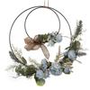 Fábrica de flores artificiales de doble anillo Entarin, decoración del hogar, diseño de ramo de boda, decoración de pared, colgante de pared CF01075