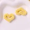 Serie de Colores Macarrón Dopamina de Principios de Primavera Accesorios para el Cabello, Pendientes, Llavero y Colgantes con Corazones de Abalorios Estilo Fresco