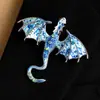 Pulseira Tecida à Mão com Dragão de Esmalte Vintage de Nicho Pulseira de Dragão Cravejada com Diamantes Transfronteiriça Europeia e Americana Joia Versátil Personalizada para Homens