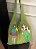 Bolsa Arcoíris Estilo Lindo y Femenino, Bolsa Tejida, Bolsa Tote de Gran Capacidad, Bolsa de Hilo de Moda para Estudiantes, Bolso de Mano y Hombro