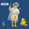 Capa de Chuva com Capuz Infantil Bebê Impermeável Corpo Inteiro Contra Chuva Forte Transparente Estampa de Desenho Animado Meninos Meninas Capa de Chuva para Caminhada