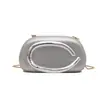 Bolsa Caixa Transfronteiriça, Nova Bolsa de Mão Clutch para Noite, Bolsa de Mão com Decoração Metálica, Bolsa Transversal com Corrente de Ombro de Luxo Leve Europeia e Americana