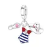 Set de Colgante de Cobre Blanco Nuevo Transfronterizo para Pulsera DIY de Joyería Accesorios Verano Playa Abalorios Charms