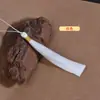 Borla de Seda de Hielo de Poliéster de 12 cm con Hilo Dorado DIY Hecho a Mano Colgante de Borla Hanfu Qipao