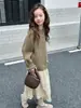Suéter para Niña Otoño/Invierno 2025 Nueva Moda Mediano a Grande Ropa de Punto de Otoño para Niños Top Casual con Bloques de Color para Niña