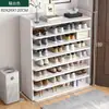 Sapateira para Entrada de Casa, Multicamadas, Design Simples para Dormitórios e Apartamentos Alugados, Solução de Armazenamento, Grande Capacidade, Armário de Sapatos à Prova de Poeira