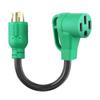 Cable de alimentación para RV con conector macho con cerradura L14-30P a conector hembra 14-50R con manija, 125/250 V, 10 AWG