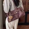 Bolso de hombro nuevo y elegante de ante 2026 con gran capacidad bajo el brazo y colgante exquisito, uso diario sencillo para mujeres en otoño