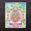 Pintura pintada à mão de Thangka da tela de vida passada e presente Zakilam Manjusri Mãe verde pintada à mão Thangka Pintura estilo étnico