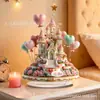Día de San Valentín Nueva Rueda de la Fortuna Carrusel Globos Coloridos Románticos Unicornio Adorno de Escritorio de Acrílico 2D