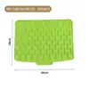 Tapete Drenante de Silicone Inclinado para Bancada Cozinha Anti-Queimadura Isolamento Térmico Tapete para Panela Tapete Espesso para Bancada Base Antiderrapante para Fixar Tábua de Corte