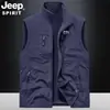 Chaleco para Hombre para Uso al Aire Libre, Chaleco Outdoor Casual con Cuello Alto, Chaqueta de Nuevo Estilo, Chaleco Reversible Otoño e Invierno