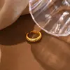 Anillo Abierto Tejido Ajustable Dorado Arenado Estilo Vintage de Lujo Ligero para Mujer, Anillo de Dedo Índice de Lujo Ligero de Gama Alta de Nicho