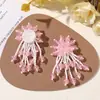 Moda Coreana Borla Contas de Cristal Iridescente Flor Tecido Patch DIY Brinco Acessório de Cabelo Flor de Sapato Pingente de Roupa Acessórios