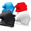 Conjunto de Gravata Masculina de 8cm Amarrada à Mão com Lenço de Bolso Liso Quadrado Pequeno, Terno de Uma Cor, Traje Formal de Negócios