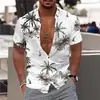 Estación Independiente Transfronteriza Camisa de Playa para Hombre Impresa en 3D Personalizada Casual de Moda Hojas Hawaianas