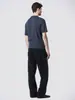 Suéter Masculino, Verão Gola Redonda Manga Curta, Tricô Masculino, Camiseta de Lã Lyocell, Tecnologia de Resfriamento Lyocell