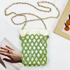 Bolso Hueco de Moda Estilo Coreano con Perlas 2025 Nuevo Verano Tendencia Elegante Bolso de Hombro Único para Mujer Cruzado Versátil de Moda
