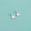 S925 Sterling Silver Plain Silver Brilhante Estrela de Cinco Pontas Pingente Estrela Pingente DIY Frisado Cristal Pérola Pulseira Acessórios