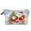 Bolsa de Cosméticos Navideña de Coche de Santa Claus Transfronteriza, Bolso de Mano Navideño Versátil, Bolsa de Almacenamiento Casual para Viajes