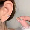 Aretes Populares de Plata S925 con Zircón y Perlas para Mujer, Aretes Versátiles Elegantes de Mariposa Nicho de Lujo Ligero de Alta Gama