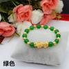 Pulsera de oro arena de Vietnam pulsera latón chapado en oro moda temperamento para hombres y mujeres pulsera de calcedonia roja verde joyería