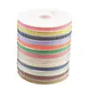 Fita de Chapéu Listrada Horizontal de Poliéster de 1cm 50 Jardas Fita Tecida Colorida Flores Embalagem para Assar Festival Decoração DIY Em Estoque