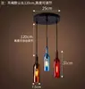 Lámpara Colgante de Botella de Cerveza Estilo Retro Americano Restaurante Bar Creativo Lámpara de Vidrio de Color Personalizada Luz Decorativa Estilo Industrial