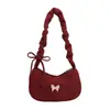 Bolso Estético para Mujer con Tira de Hombro Plisada 2026 Nuevo Bolso de Mano Elegante Diseño de Nicho Versátil Bolso Cruzado Casual para Hombro/Axila