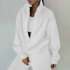 Primavera 2025 Ropa Europea y Americana para Mujer Amazon Conjunto de Dos Piezas Sudadera Polar Deportivo Calle Casual Moda Traje Mujer