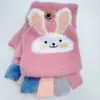 Guantes de Invierno Nuevos de Dibujos Animados para Niños Conejo Lindo Estudiante Escritura Dedos Plegables Tejidos de Lana Engrosados Cálidos
