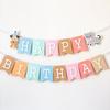 Bandera de cumpleaños para mascotas transfronterizas, decoración para fiestas de perros, diseño de lugar, pancarta de cumpleaños, pastel de gato